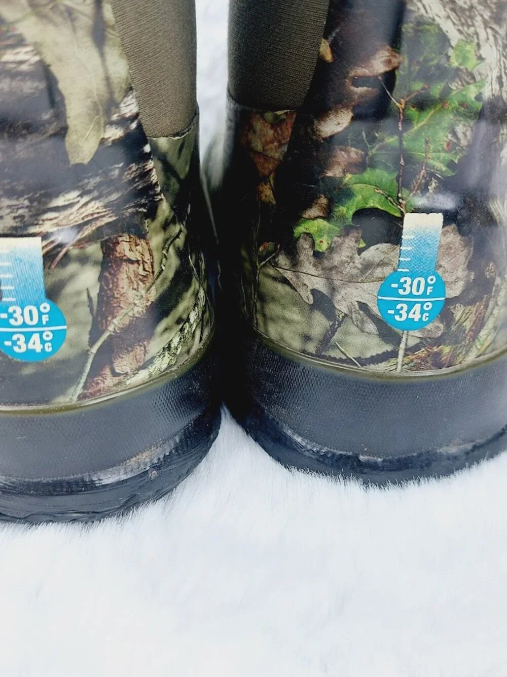 Bogs Boy's Green Black Classic High Mossy Oak WP Pull On Handle Snow Boots 13